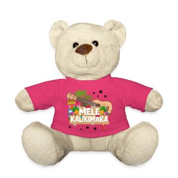 Ukulélé hawaïen Uke Christmas - Nounours - rose - Devant