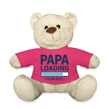 Papa loading please wait - Bientôt papa ? - Nounours - rose - Devant