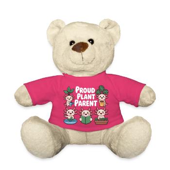 Cadeau de parent fière des plantes Axolotl Plants Shirt - Nounours - rose - Devant