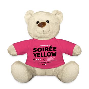 Soirée Yellow ! Soirées culte de Brice - Nounours - rose - Devant
