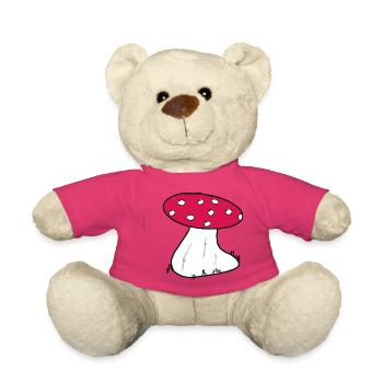 Motif de dessin animé Red Toadstool - Nounours - rose - Devant