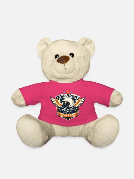 Winged Helm Moto Ride Hard - Teddy - Pink