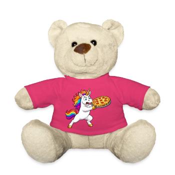 Sauvetage de pizzas de licorne drôle - Nounours - rose - Devant