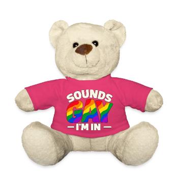 Sounds Gay I'm In – Regenbogen Pride Spruch - Teddy - Pink - Vorne