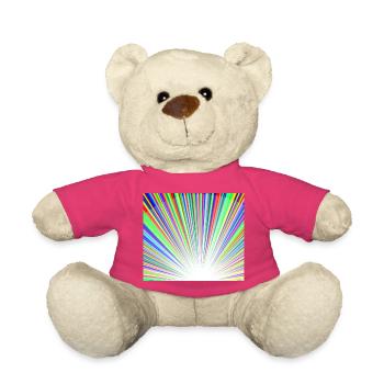 Leuchtendes Regenbogen-Sonnenstrahlmuster - Teddy - Pink - Vorne