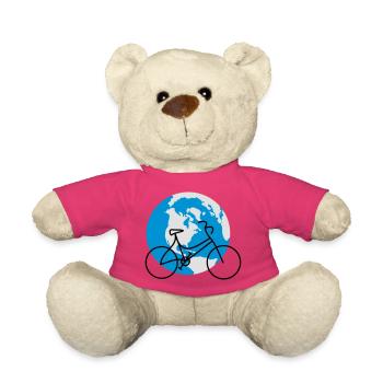 Erde mit Fahrrad - Nounours - rose - Devant