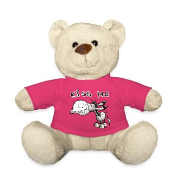 Kiss Me Donkey - Teddy Bear - pink - Front