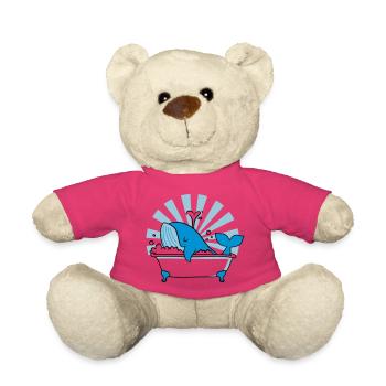 Baleine dans la baignoire – Funny Ocean Design - Nounours - rose - Devant