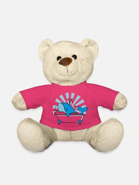 Wal in der Badewanne – Lustiges Ozean Design - Teddy - Pink