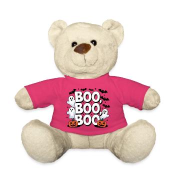 Boo Boo Boo Halloween Design - Teddy - Pink - Vorne