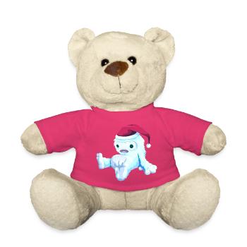 Poupée de Noël - Nounours - rose - Devant
