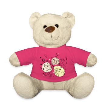 Zartes botanisches Line-Art-Design - Teddy - Pink - Vorne