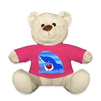 Requin sinistre - Nounours - rose - Devant