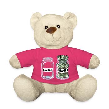 Sneakerhead Money Jars Collector Culture Amour - Nounours - rose - Devant