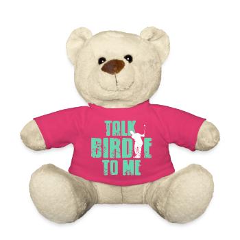 Parle-moi Birdie, phrase drôle sur le golf, humour - Nounours - rose - Devant