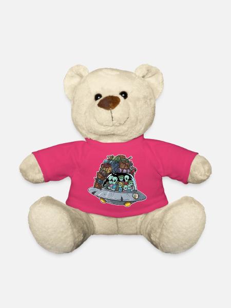 Außerirdische Urlaubsreise im UFO - Teddy - Pink