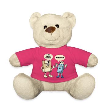 Je suis ton père disquette tech humour - Nounours - rose - Devant