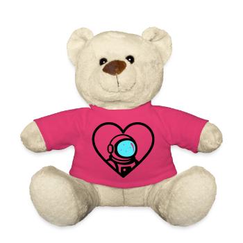 Casque Cosmo Astronaute Coeur Espace - Nounours - rose - Devant