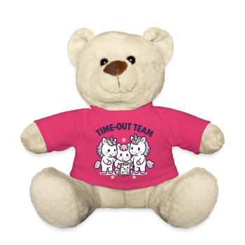 Einhorn Handball Team, Time Out, Kinder - Teddy - Pink - Vorne