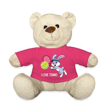 I Love Tennis - Teddy Bear - pink - Front