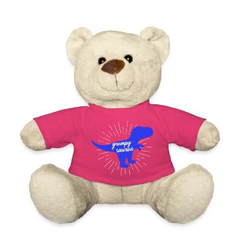 Grumpysaurus lustiger blauer T-Rex-Dinosaurier - Teddy - Pink - Vorne