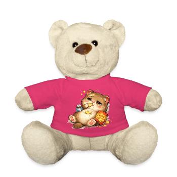 Chat amoureux des biscuits - Nounours - rose - Devant