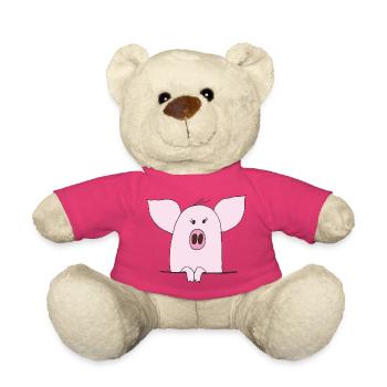 Dessin animé du cochon rose câlin - Nounours - rose - Devant
