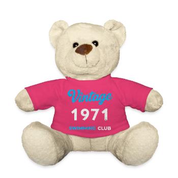 Millésime 1971 – Année de naissance rétro du club de natation - Nounours - rose - Devant