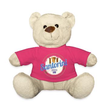 Souvenir de l’île ancienne de Santorin, Grèce - Nounours - rose - Devant