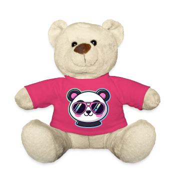 Panda pop rétro lunettes rose - Nounours - rose - Devant