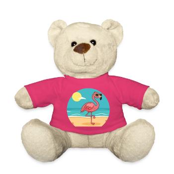 Bronzage de flamants roses n°2 - Nounours - rose - Devant