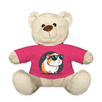 Cooler Hamster mit dunkler Brille - Teddy - Pink - Vorne