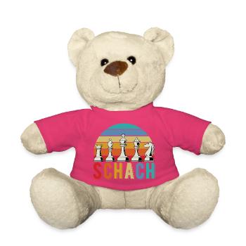 Schach -Schachfiguren - Teddy - Pink - Vorne