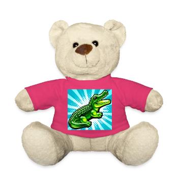 crocodile - Nounours - rose - Devant