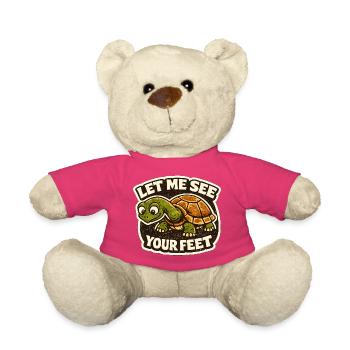 Schildkröte fordert: Zeig deine Füße - Teddy - Pink - Vorne