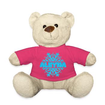 First name Aleyna - Teddy Bear - pink - Front