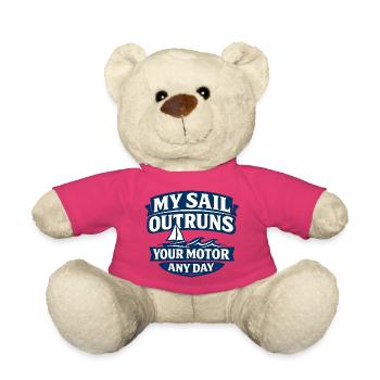 My Sail Outruns Your Motor Any Day - Teddy Bear - pink - Front