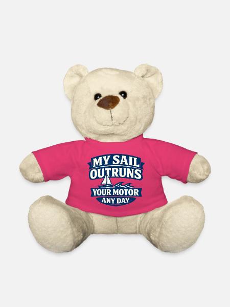 My Sail Outruns Your Motor Any Day - Teddy Bear - pink
