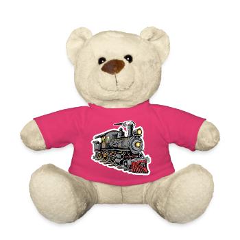 Graphismes des locomotives à vapeur - Nounours - rose - Devant