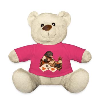 Maulwurf schnitzt einen Geisterstempel - Teddy - Pink - Vorne
