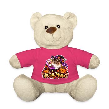 Schnurrmagie: Katzenzauberer Halloween - Teddy - Pink - Vorne