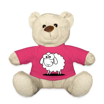 moutons drôle avec regard doux - Nounours - rose - Devant