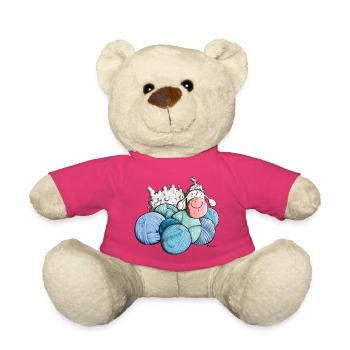 Schaf auf Wolle - Teddy - Pink - Vorne