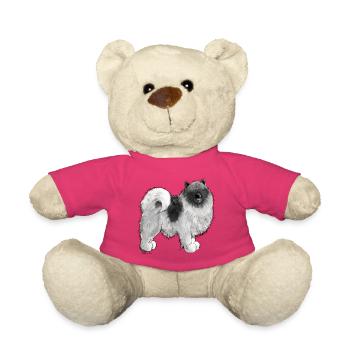 Wolfsspitz Hundemotiv I Comic Hund Geschenk - Teddy - Pink - Vorne