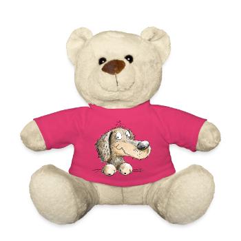 Joyeux teckel I Teckel I Chien - Nounours - rose - Devant