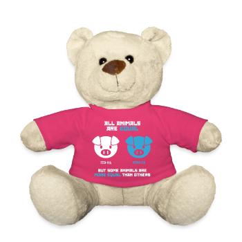 Cochon d’alimentation, Cochon gland (foncé) - Nounours - rose - Devant