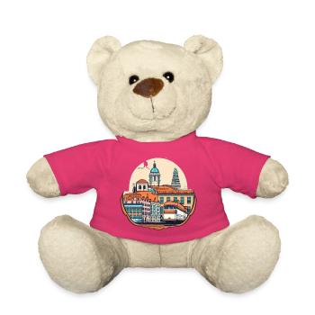 Vivid City Tramscape - Teddy Bear - pink - Front