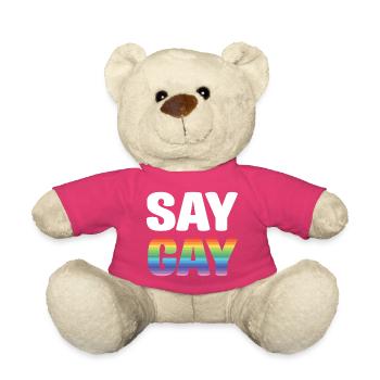 Mois de la fierté LGBT - Say Gay - Nounours - rose - Devant