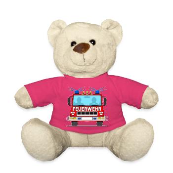 Feuerwehrauto - Teddy - Pink - Vorne