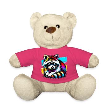 Raccoon - Teddy Bear - pink - Front